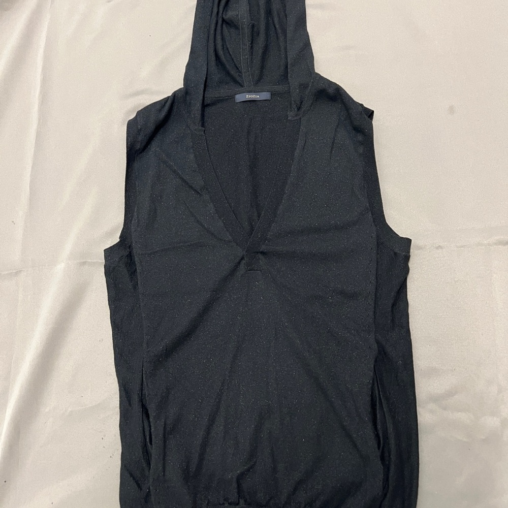 ZIOZIA Hoodie Top Sleeveless‎ Korean Designer Brand Women's Size S